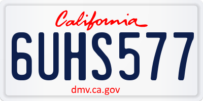 CA license plate 6UHS577