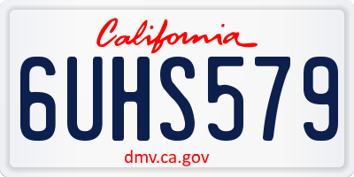 CA license plate 6UHS579