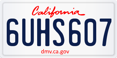 CA license plate 6UHS607