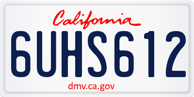 CA license plate 6UHS612