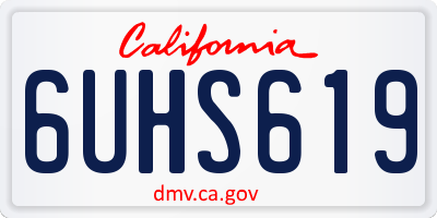 CA license plate 6UHS619