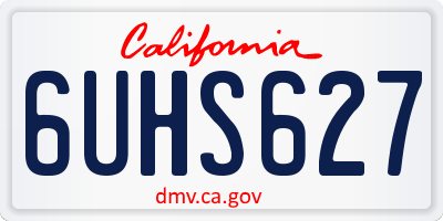 CA license plate 6UHS627