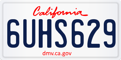 CA license plate 6UHS629