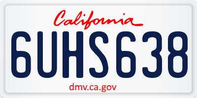 CA license plate 6UHS638
