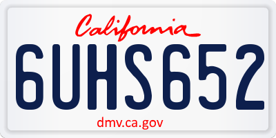 CA license plate 6UHS652