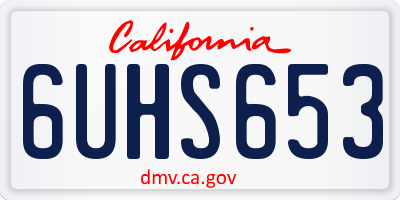 CA license plate 6UHS653
