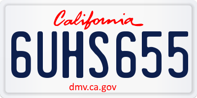 CA license plate 6UHS655