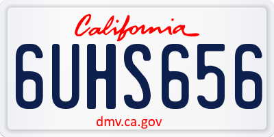 CA license plate 6UHS656