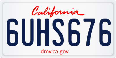 CA license plate 6UHS676