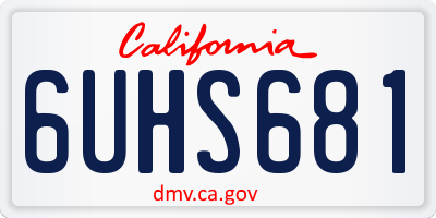 CA license plate 6UHS681