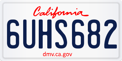 CA license plate 6UHS682