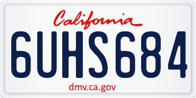 CA license plate 6UHS684