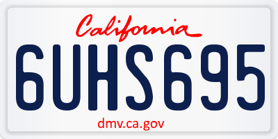 CA license plate 6UHS695