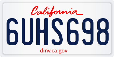 CA license plate 6UHS698