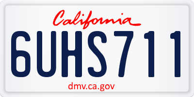 CA license plate 6UHS711