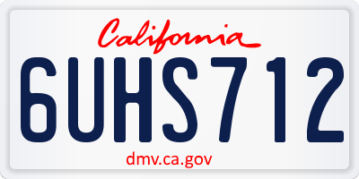 CA license plate 6UHS712