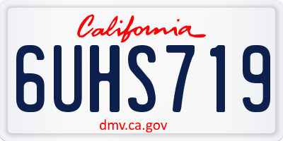 CA license plate 6UHS719