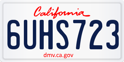 CA license plate 6UHS723