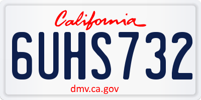 CA license plate 6UHS732