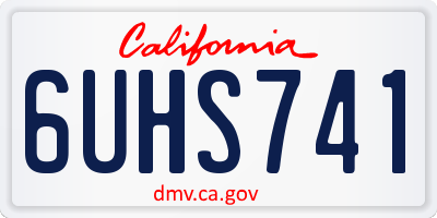 CA license plate 6UHS741