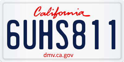 CA license plate 6UHS811