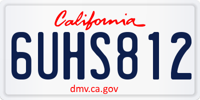 CA license plate 6UHS812