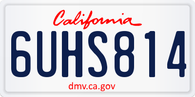 CA license plate 6UHS814