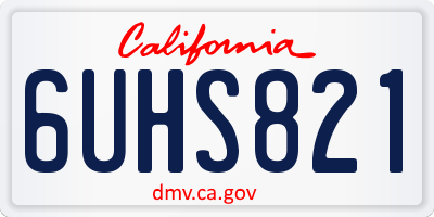 CA license plate 6UHS821