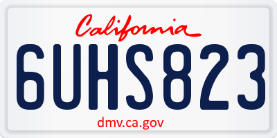 CA license plate 6UHS823