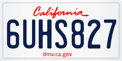CA license plate 6UHS827