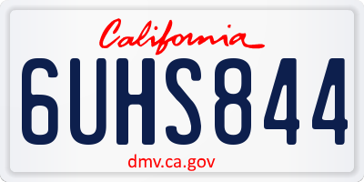 CA license plate 6UHS844