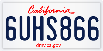 CA license plate 6UHS866