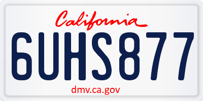 CA license plate 6UHS877