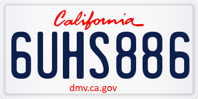 CA license plate 6UHS886