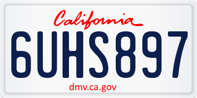 CA license plate 6UHS897