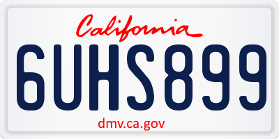 CA license plate 6UHS899