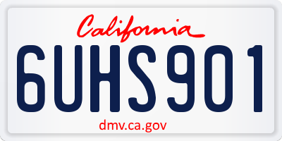 CA license plate 6UHS901