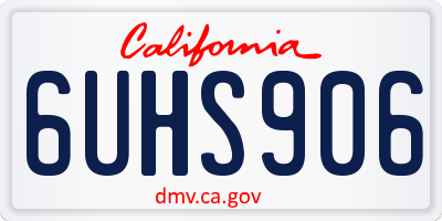 CA license plate 6UHS906