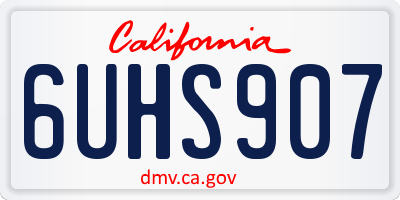 CA license plate 6UHS907