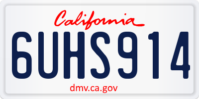 CA license plate 6UHS914