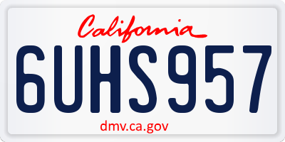 CA license plate 6UHS957