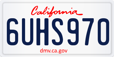 CA license plate 6UHS970