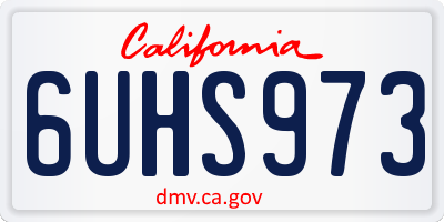 CA license plate 6UHS973