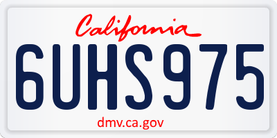 CA license plate 6UHS975