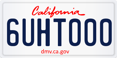 CA license plate 6UHT000