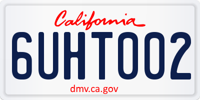 CA license plate 6UHT002