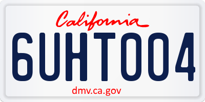 CA license plate 6UHT004