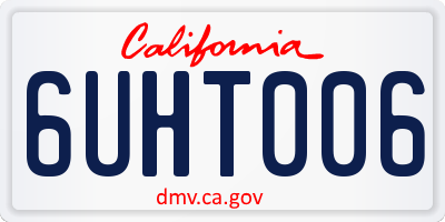 CA license plate 6UHT006