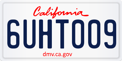 CA license plate 6UHT009