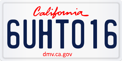 CA license plate 6UHT016